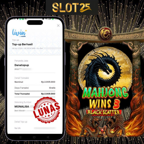 SLOT25 JACKPOT MAHJONG WINS 3 BLACK SCATTER Rp. 2.005.000,