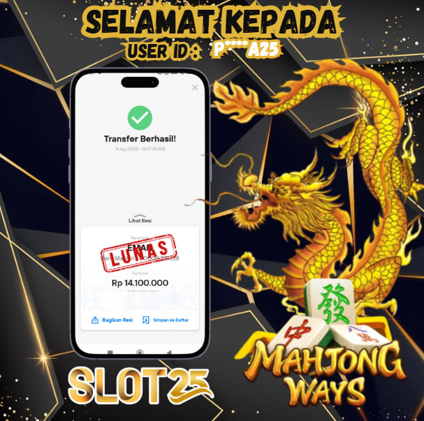 SLOT25 JACKPOT PG Soft - Slot Game - Mahjong Ways Rp. 14.100.000,